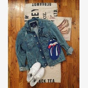 rolling stones denim jacket zara